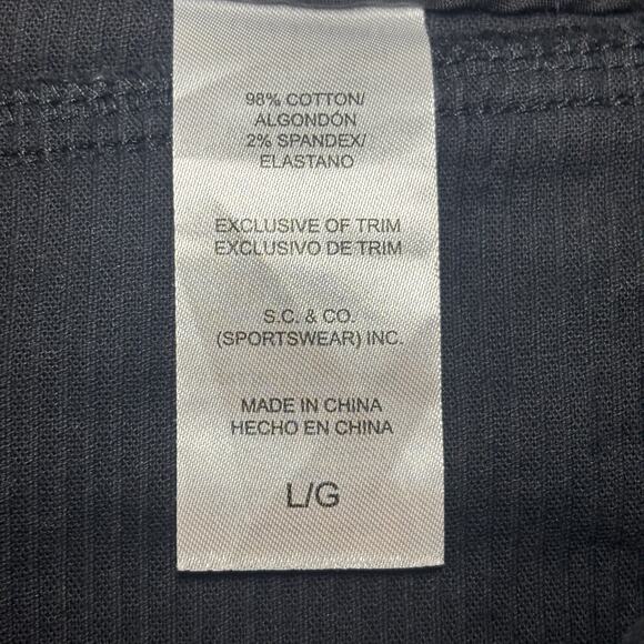 S.C. & Co. Women's Pull on Stretch Corduroy Skirt Black Sz L 5-Pocket Cotton EUC - Picture 4 of 16